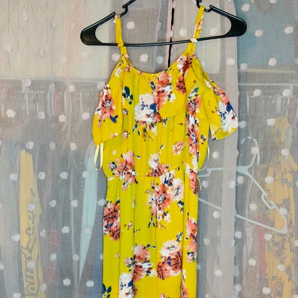 Floral high low jumpsuit romper size L - Picture 1 of 2